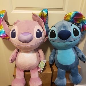 Disney Parks Lilo Angel and Stitch Jumbo Plush Soft Stuffed Animal